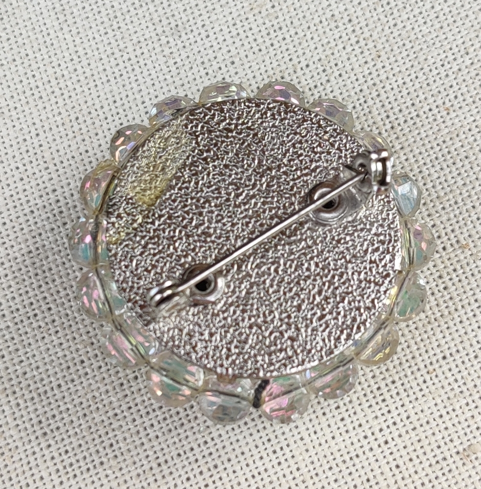 Vintage ab crystal brooch - Picture 4 of 8